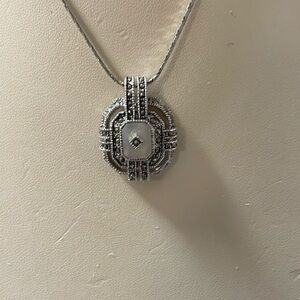 Sterling silver Mop necklace lobster clasp